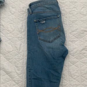 Abercrombie ripped high rise skinny jeans